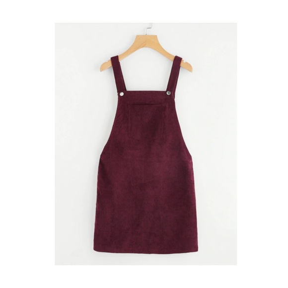 MAKEMECHIC Dresses & Skirts - Women's Adjustable Straps Corduroy Overall Dress L